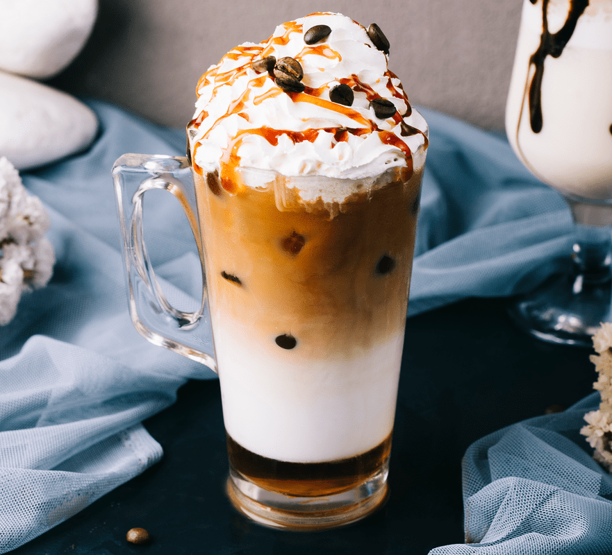 Cold coffee with dulce de leche